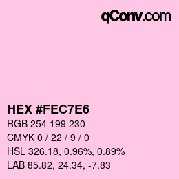 Color code: HEX #FEC7E6 | qconv.com