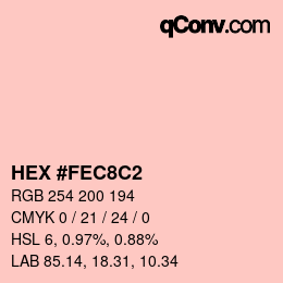 Color code: HEX #FEC8C2 | qconv.com