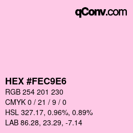 颜色代码: HEX #FEC9E6 | qconv.com