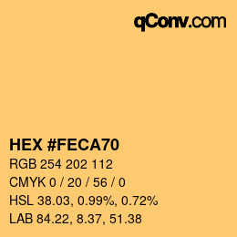 Color code: HEX #FECA70 | qconv.com