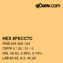 Código de color: HEX #FECC7C | qconv.com