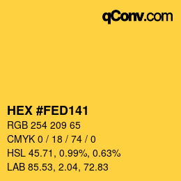 Color code: HEX #FED141 | qconv.com