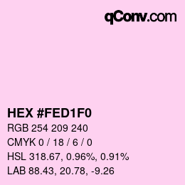 Color code: HEX #FED1F0 | qconv.com
