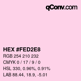 Color code: HEX #FED2E8 | qconv.com