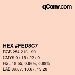 Color code: HEX #FED8C7 | qconv.com