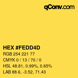 カラーコード: HEX #FEDD4D | qconv.com