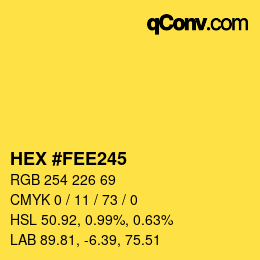 Color code: HEX #FEE245 | qconv.com