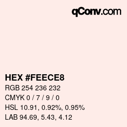 Color code: HEX #FEECE8 | qconv.com