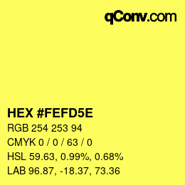Código de color: HEX #FEFD5E | qconv.com