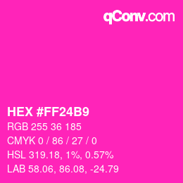 Color code: HEX #FF24B9 | qconv.com