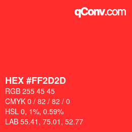 Color code: HEX #FF2D2D | qconv.com