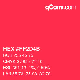 Color code: HEX #FF2D4B | qconv.com