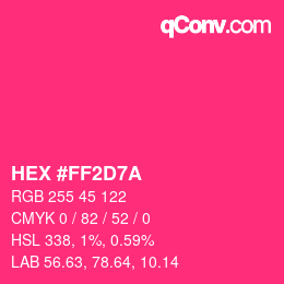 Color code: HEX #FF2D7A | qconv.com