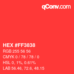 Color code: HEX #FF3838 | qconv.com