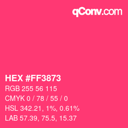 Color code: HEX #FF3873 | qconv.com