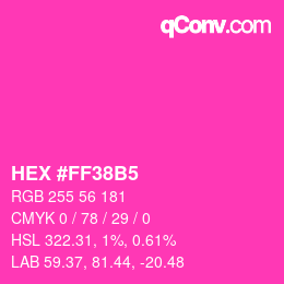 Color code: HEX #FF38B5 | qconv.com