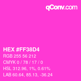 Color code: HEX #FF38D4 | qconv.com