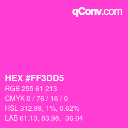 Color code: HEX #FF3DD5 | qconv.com