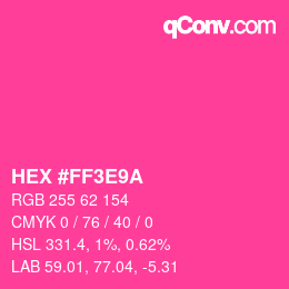 Color code: HEX #FF3E9A | qconv.com