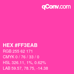 Color code: HEX #FF3EAB | qconv.com