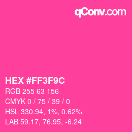Color code: HEX #FF3F9C | qconv.com