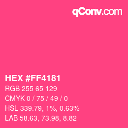 Color code: HEX #FF4181 | qconv.com