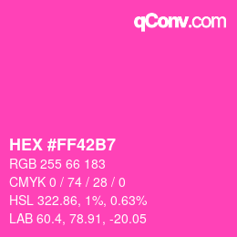 Color code: HEX #FF42B7 | qconv.com