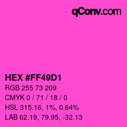 Color code: HEX #FF49D1 | qconv.com