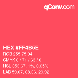 Color code: HEX #FF4B5E | qconv.com