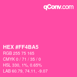 Color code: HEX #FF4BA5 | qconv.com