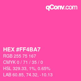 Color code: HEX #FF4BA7 | qconv.com