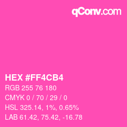 Color code: HEX #FF4CB4 | qconv.com