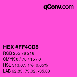 Color code: HEX #FF4CD8 | qconv.com