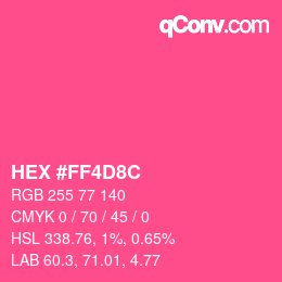 Color code: HEX #FF4D8C | qconv.com