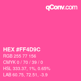 Color code: HEX #FF4D9C | qconv.com