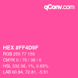 Color code: HEX #FF4D9F | qconv.com