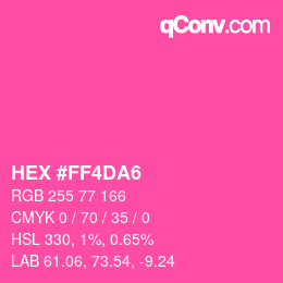 Color code: HEX #FF4DA6 | qconv.com