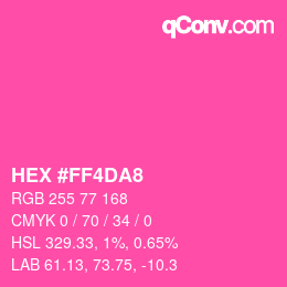 Color code: HEX #FF4DA8 | qconv.com