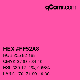 Color code: HEX #FF52A8 | qconv.com