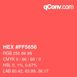 Color code: HEX #FF5656 | qconv.com