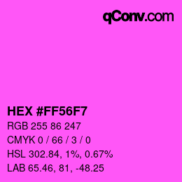 Color code: HEX #FF56F7 | qconv.com
