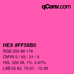 Color code: HEX #FF58B0 | qconv.com