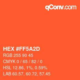 Color code: HEX #FF5A2D | qconv.com
