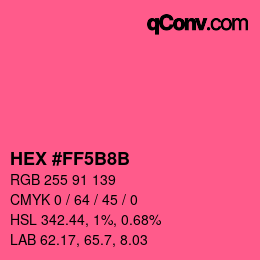 Color code: HEX #FF5B8B | qconv.com