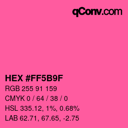 Color code: HEX #FF5B9F | qconv.com