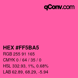 Color code: HEX #FF5BA5 | qconv.com