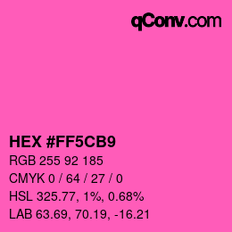 Color code: HEX #FF5CB9 | qconv.com