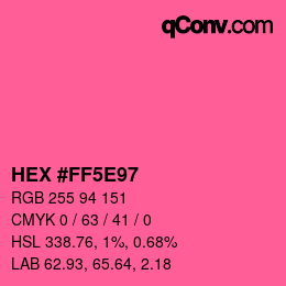 Color code: HEX #FF5E97 | qconv.com
