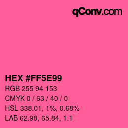 Color code: HEX #FF5E99 | qconv.com