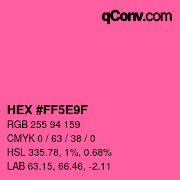 Código de color: HEX #FF5E9F | qconv.com